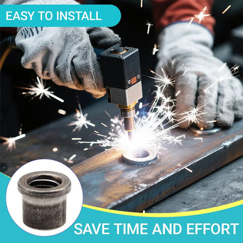 Welding Hella Secure Eight Pack Weld On Nut Tabs Half Inch Thirteen Thread for Casters and furniture construction on metal.