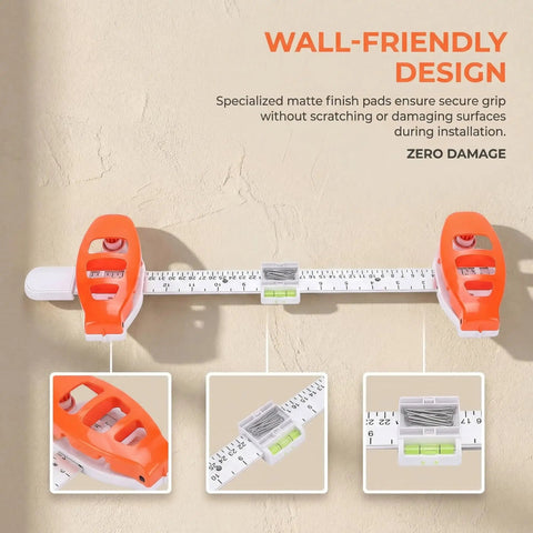 Picture Hanging Level Tool And Frame Positioning Ruler With Built In Bubble Level For Dead On Accuracy Sturdy Abs Wall Decor Alignment Guide That Takes All The Guesswork Out Of Hanging Heavy Frames And Gallery Walls