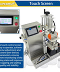 Kick Up Your Sauce Game With This Reliable Dual Head Vacuum Jar Sealer Featuring Quick Touch Controls And Smooth Height Adjustments For Zero Hassle Canning And Lasting Fruit Storage 110V, detailed view of touch control screen.