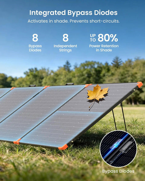 450W Portable Foldable Solar Panel Charger For Off Grid RV Power Backup IP68 Waterproof 38V N Type 16BB Beast Mode Efficiency with diodes