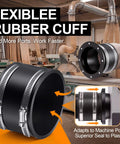Rugged 4 Inch Magnetic Dust Collection Quick Connect Fitting Kit With Swappable Rubber Couplers for dust hose connections