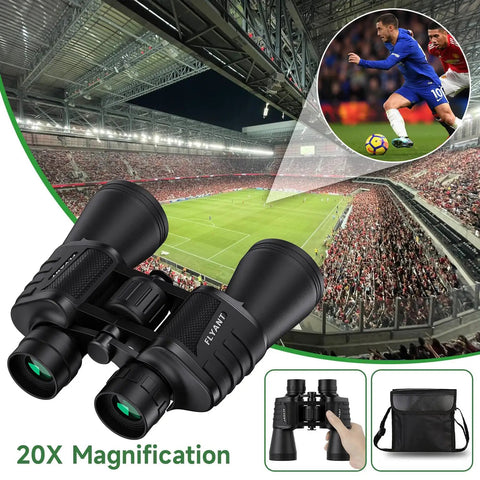 20x50 High Power Waterproof Binoculars For Adults With Low Light Vision at a sports stadium with a football match in focus