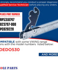 Oven Door Hinge 006070-000 Mansfield Green Replacement For Viking Ovens And Ranges Left Or Right Side Non OEM displayed