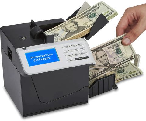 New 2024 Mixed Denomination Money Counter And Counterfeit Detector for Eight Currencies operating with banknotes