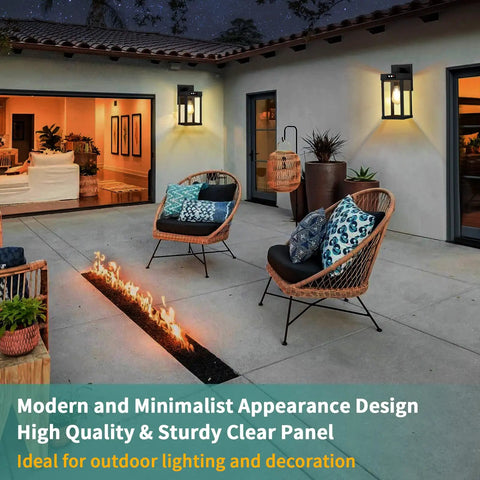 Solar Wall Light Outdoor With Motion Sensor Three Lighting Modes Waterproof Porch Sconce lighting patio area