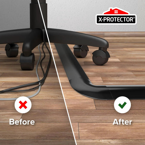 Overfloor Cord Protector For Cables And Wires Self Adhesive Silicone Floor Cable Cover 5 Feet Long Brown Trip Proof Wire Guard