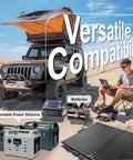 200 Watt Foldable Solar Panel Kit Delivering Top Shelf 23.5 Percent Efficiency And Ultra Light Tempered Glass Tied To A Rock Solid Pwm Controller With Ip68 Waterproof Rating For Road Trip Ready Rv Adventures And Off Grid Camping Power with portable power stations and Jeep