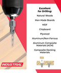 Heavy Duty 82 Degree Carbide Countersink Drill Bit, 1/4 Inch Hex Shank, Built Tough For smooth pilot holes and drilling through wood and aluminum.
