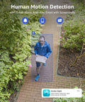 Two Pack 2K Outdoor Security Cameras Add On, 3MP Wireless Surveillance IP Cameras With Human Detection on garden path