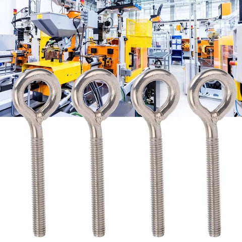 Heavy Duty Stainless Steel Lifting Eye Bolts 304 Grade M6x73 10 Pack Lift Eye Hooks For Machinery Outdoor And Damp Environments Smooth Finish Durable Eye Nut Screws For Safe Hoisting on industrial machines