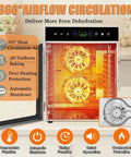Image of Eight Tray Food Dehydrator With Precise Digital Timer And Temperature Control showing inner 360° airflow design and features.