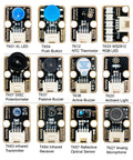 ESP32 S3 Starter Kit With 16MB Flash Development Board For Fast Prototyping, showing 12 plug-and-play modular sensors and components.