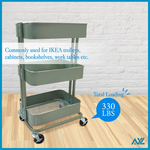Get Your Workshop Rolling With These Badass Locking Casters Engineered For Smooth Swivel Glide On Carts Furniture And Workbenches. Heavy duty 3-tier cart with 330 lbs total loading capacity.