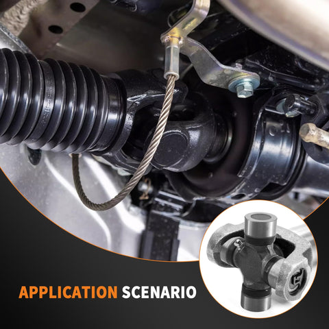 5-460X U Joint Kit For 1310 To 1350 Series Universal Joint OSR With Snap Rings in automotive installation scenario