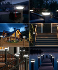 Brighten Your Outdoor Space With Solar Post Cap Lights For 4x4 Wooden Posts Waterproof LED 6000K Cool White Outdoor Deck Patio Garden Fence Two Pack Bundle