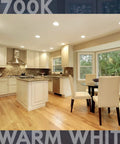 Modern kitchen illuminated by 12 Pack BR30 LED Flood Light Bulbs 65W Equivalent 2700K warm white dimmable 650 lumens.