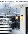 Five Pack Ceiling Hooks For Hanging Plants 110mm Stainless Steel Indoor Plant Hangers Black Matte Rust Resistant Durable Plant Brackets Lanterns Chimes Coffee Mugs Under Cabinet Screw Mounted installed outdoors holding lanterns