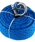Amarine Made 3/16 Inch By 100 Ft Premium Braided Polypropylene Boat Anchor Rope with stainless steel shackle coiled