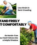 Garden Kneeler Seat With Adjustable Height And Angle, Thick Kneeling Pad And Cushioned Seat used in gardening for ergonomic support
