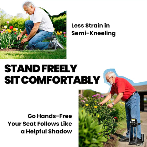 Garden Kneeler Seat With Adjustable Height And Angle, Thick Kneeling Pad And Cushioned Seat used in gardening for ergonomic support