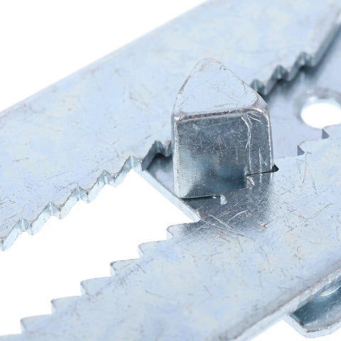 Tough As Nails 4 Pack Sectional Couch Connectors Heavy Duty Metal Sofa Interlocking Hardware close-up of steel connector detail.