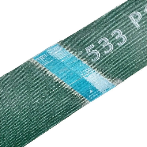 Pro Grade Calcined Aluminum Oxide Sanding Belts Set Of Five Four By Thirty Six Inch Assorted Grit Pack showing grit detail on back side.