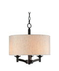 Rutherford 3 Light Pendant In Oil Rubbed Bronze With Chandelier Vibe Modern Drum Pendant For Casual Living Rooms