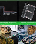 Built Different Acrylic Fish Tank Lid Clips Six Pack Crystal Clear Rimless Aquarium Cover Brackets For 5 To 6 Millimeter Glass L-shaped and triangular support structures.