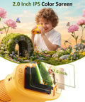 1000X Handheld Digital Microscope for Kids with 2MP Camera and Manual Focus Pocket STEM Toy showing 2.0 inch IPS screen