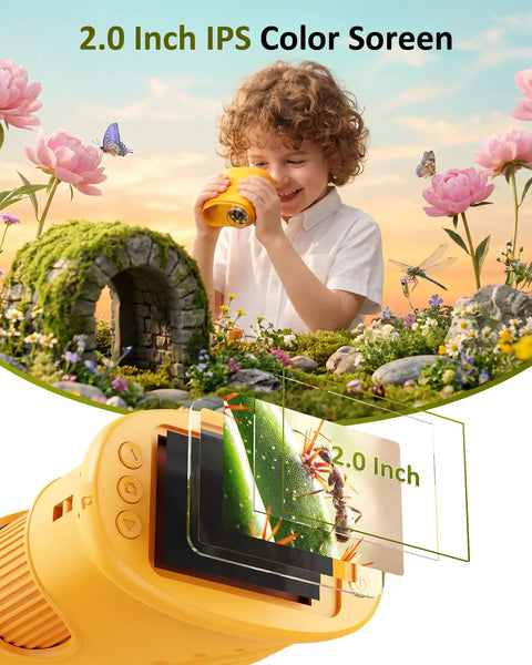 1000X Handheld Digital Microscope for Kids with 2MP Camera and Manual Focus Pocket STEM Toy showing 2.0 inch IPS screen