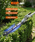 16 Inch Hedge Trimmer Attachment With 180 Degree Adjustable Head And Heavy Duty Dual Action Blade For Gas Powered String Trimmers