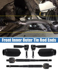 6 Piece Front Inner Outer Tie Rod Ends Kit For Ford Flex Taurus Lincoln MKS MKT Steering Suspension Upgrade Beefs Up Handling And Ride Quality Fits 2010 To 2016 Models, installed view