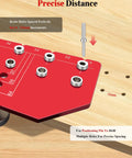 11 Hole Shelf Pin Jig With Adjustable Setup And Fast Clamp Includes One Quarter Inch And Five Millimeter Drill Bits Self Contained Cabinet And Wardrobe Drill Guide Makes Quick Accurate Woodworking Drilling A Breeze showing precise 32mm spacing on wood.