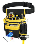 26 Pocket Nylon Tool Belt With Detachable Pouch, Quick Release Buckle, And Fully Adjustable 31 To 48 Inch Strap For Electricians
