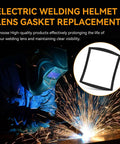 Welding helmet and Electric Lens Gasket Replacement For Elite Series Welding Helmets Premium Front Lens Seal in use
