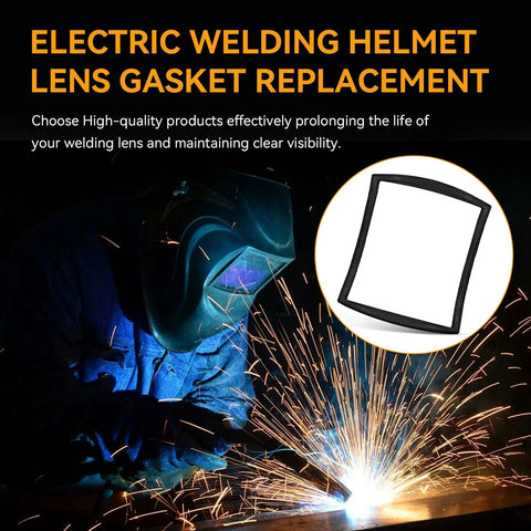 Welding helmet and Electric Lens Gasket Replacement For Elite Series Welding Helmets Premium Front Lens Seal in use