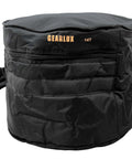 Heavy Duty Five Piece Drum Bag Set With Killer 10mm Foam Padding For 10 12 And 14 Inch Rack Toms, Plus 14 Inch Snare And 22 Inch Bass Drum, featuring a 14 inch padded bag in durable black nylon.