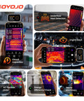 Plug And Play USB C Thermal Imaging Camera For iPhone Android Tablets And iPads With 192 By 192 Resolution Great For Water Leak Detection HVAC Electrical Automotive And Home Insulation Inspections From Minus Four To Seven Hundred Fifty Two Fahrenheit in various uses like circuit inspection and engine bays.