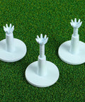 Unbreakable Rubber Golf Tee With Adjustable Height From 2.1 To 2.9 Inches, 3 Pack on green practice mat