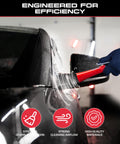 Person using Mini High Pressure Car Cleaning Tool For Interior Detailing With Ergonomic Design on car mirror
