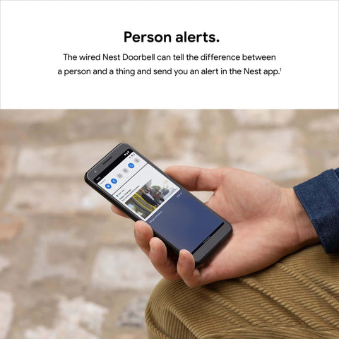 Wired Video Doorbell Cam With Always On Streaming HDR Video Night Vision And Two Way Talk For Your Front Door Real Time Person Alerts
