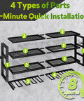 Beefy 32 Inch Heavy Duty Power Tool Organizer Wall Mount With Four Layers And Eight Drill Holders Metal Cordless Tool Storage