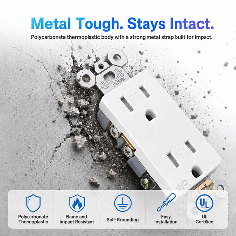 Decora Light Switch Single Pole Rocker Combo With 3 Gang Plate UL And CUL Certified For Safety Complete Installation Kit With Screws 6.38 Inch By 4.5 Inch Wall Plate Fits Standard Electrical Boxes Easy Install, white rocker switch close-up