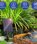 Solar Pond Aerator 2W Low Noise Oxygen Pump IP64 Waterproof Quiet Bubbler for Garden Ponds, solar panel by koi fish pond