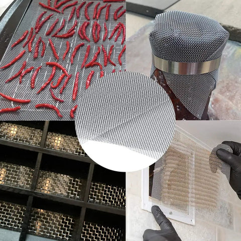 Sturdy Stainless Steel Wire Mesh Sheet 20 Mesh With 1mm Openings And 0.4mm Wire Diameter 21x30 Cm Rodent Proof Screen