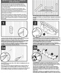 Illustrated installation guide for Sturdy 24 Inch Wall Mounted Shower Grab Bar ADA Compliant Satin Nickel Finish.