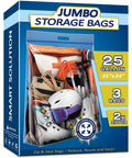 25 Gallon Extra Large Resealable Storage Bags With Zipper Top, Heavy Duty Clear Bags 35 By 24 Inches Displayed In Box