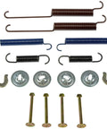 Rear Drum Brake Hardware Kit for Select Models direct replacement with durable springs, clips, and bolts for reliable braking.