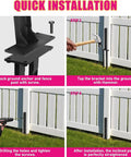 Step-by-step guide for Heavy Duty Black Fence Post Repair Kit Knock Out Leaning 4x4 6x6 Wood Posts installation process.