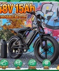 Beast Fat Tire Electric Bike For Adults With 1500W Peak Motor And 60 Mile Range, 48V 15Ah Removable Battery, outdoor scene